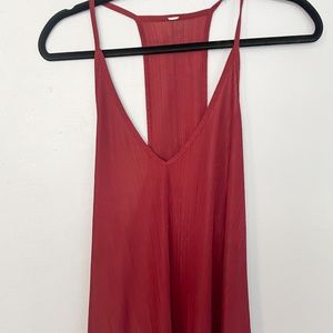 Maroon Free People Flowy Racerback Tank Top